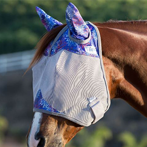 Fly Mask Stnd Pattern Ears Horse