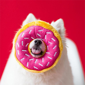 Toy Dog Zp Donut Jumbo Pink