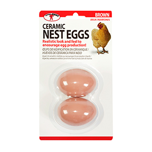 Miller Ceramic Egg Brown 2pk