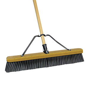 BROOM PUSH STIFF POLY 24in