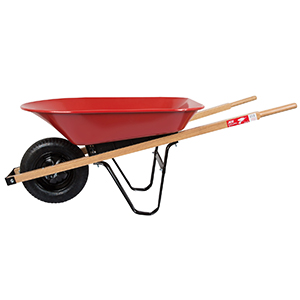 Wheelbarrow Red Steel 4cf