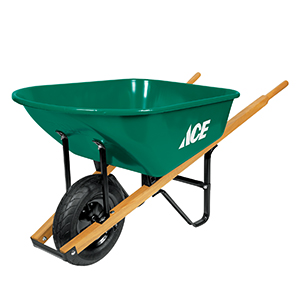 Wheelbarrow Grn Steel 6cf