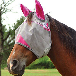 Fly Mask Stnd Pink Ears Sm Hrse