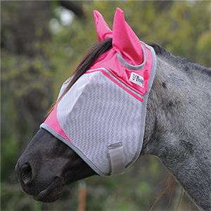 Fly Mask Stnd Pink Ears Horse