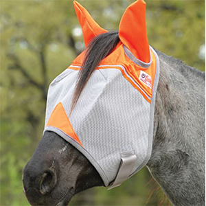 Fly Mask Stnd Orng Ears Sm Horse