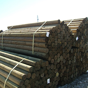 Post Wood 5.5in X 10ft Rnd