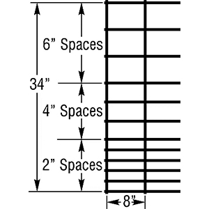 COW PANEL MESH 34inX16ft 5G