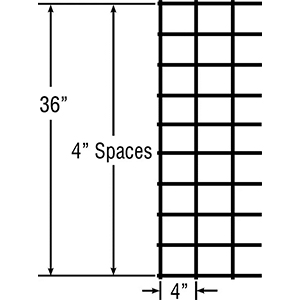 HOG PANEL MESH 4X4 36INX8ft 6G