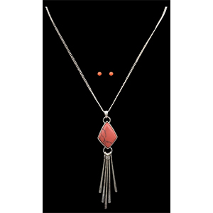 *necklace Antq Slvr Diamond