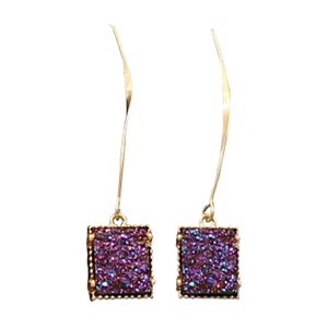 Jewelry Druzy Drop Square