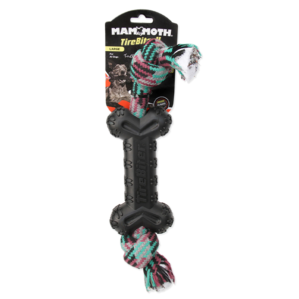 Toy Dog Rope Tirebiter Lg Blk