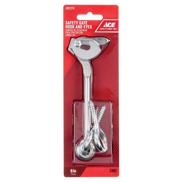GATE HOOK SFTY W/SCW6inZN