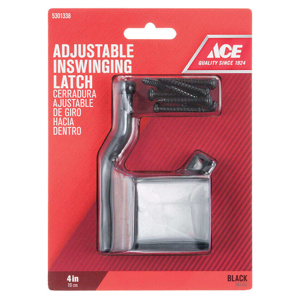 Gate Latch Adj 4 In Blk