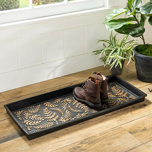 Boot Tray Ferns Brsh Cppr