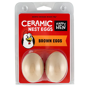 *happy Hen Ceramic Egg Brown