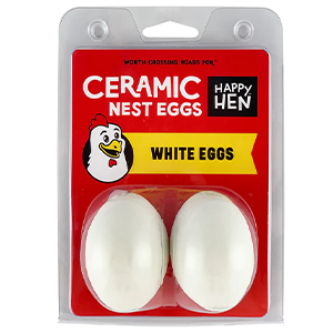 *happy Hen Ceramic Egg White