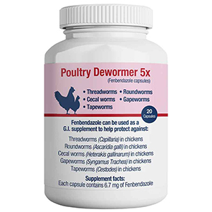 Poultry Dewormer 5x 20ct