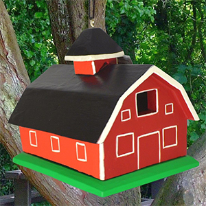 Birdhouse Red Barn