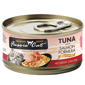 Fussie Cat Tuna Smn Grvy 2.8oz