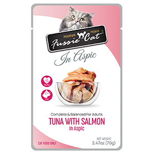 Fussie Cat Tuna Smn Pouch 2.4oz