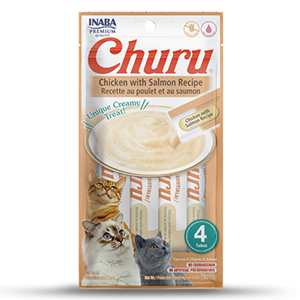 Inaba Churu Puree Chkn Salm 4ct